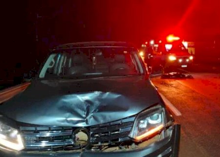 BR-163 registra mais uma morte envolvendo pedestre e caminhonete