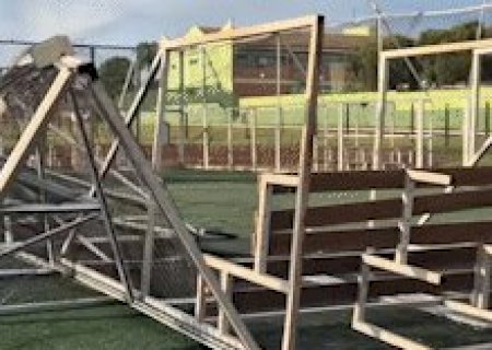 Parque aqu&aacute;tico &eacute; interditado ap&oacute;s ventania causar destrui&ccedil;&atilde;o no interior de MS