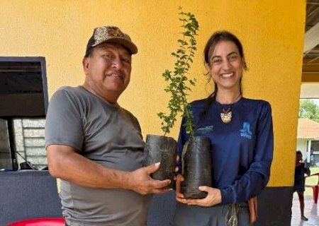 Professora &eacute; premiada por plantio de mudas raras em terra ind&iacute;gena de MS