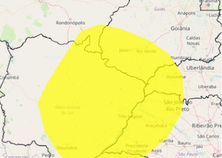 Capital e mais 64 cidades de MS est&atilde;o sob alerta de tempestade