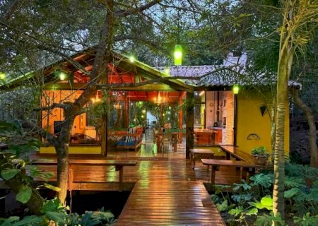 Casa se esconde entre &aacute;rvores e tem at&eacute; piscina no meio da mata